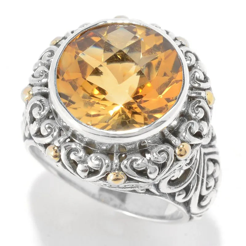 dainty opal ladies ring-Lorelei Ring- Citrine