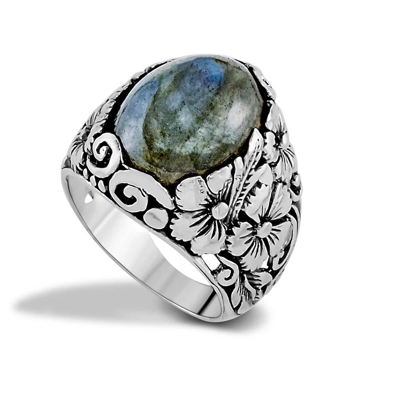 gemstone ladies ring-Empung Ring- Labradorite