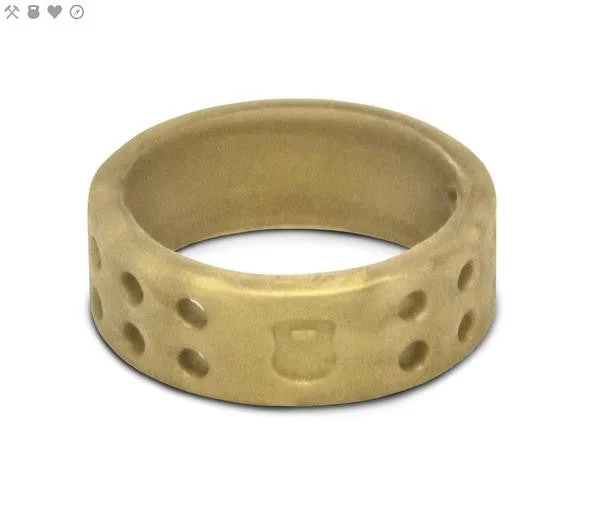 engraved ladies ring-Women's Athletics Gold Perforated