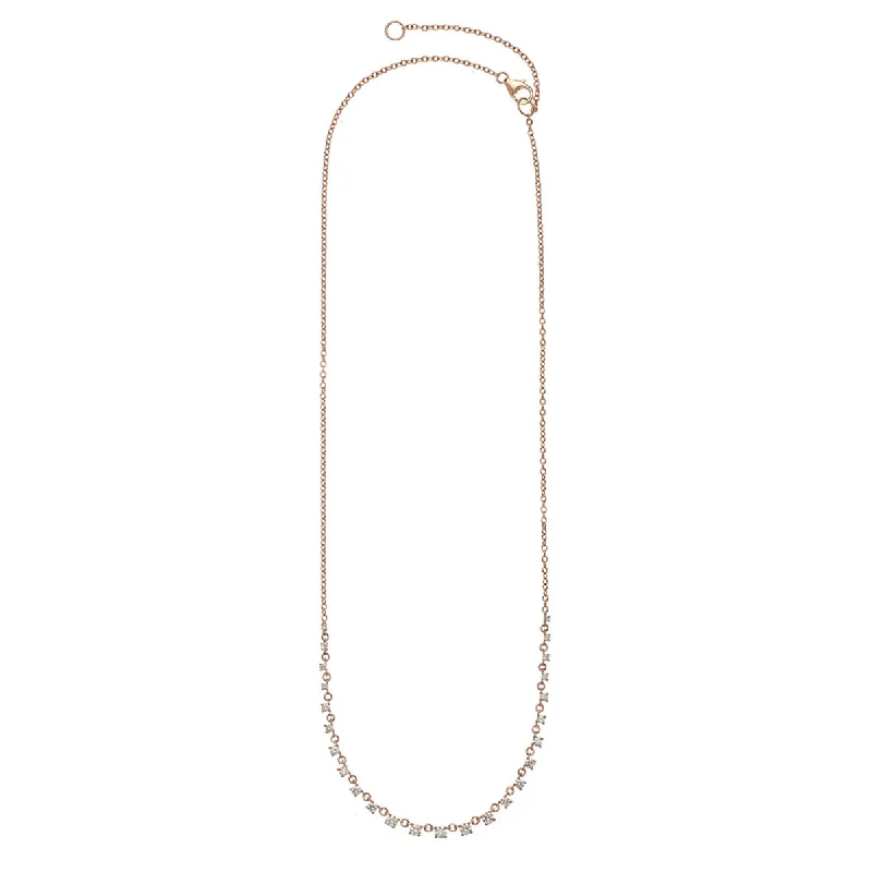 bar pendant ladies necklace-Mylene Diamond Necklace