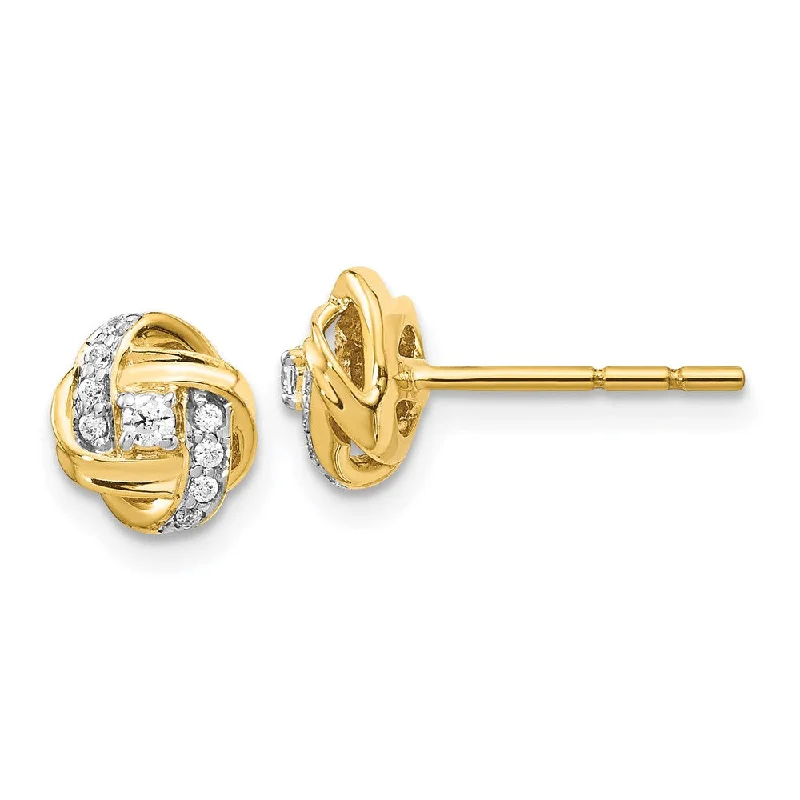 zodiac sign ladies earrings-14K Diamond Post Earrings