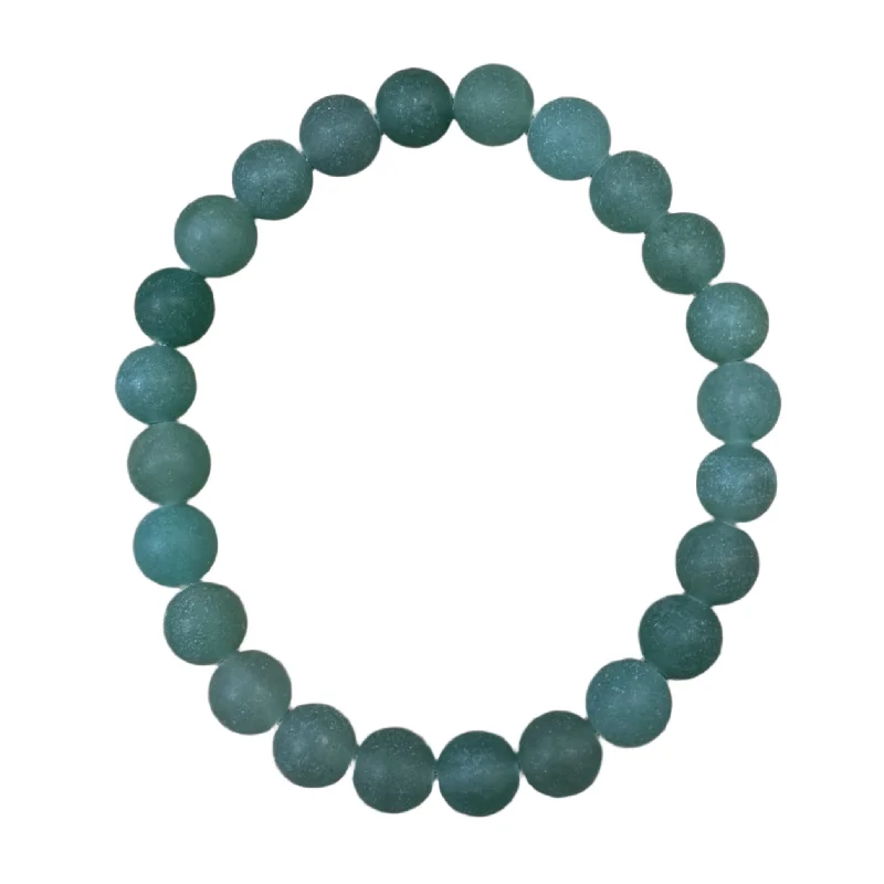 beaded ladies bracelets & bangles-Matte Green Aventurine 8mm Bracelet