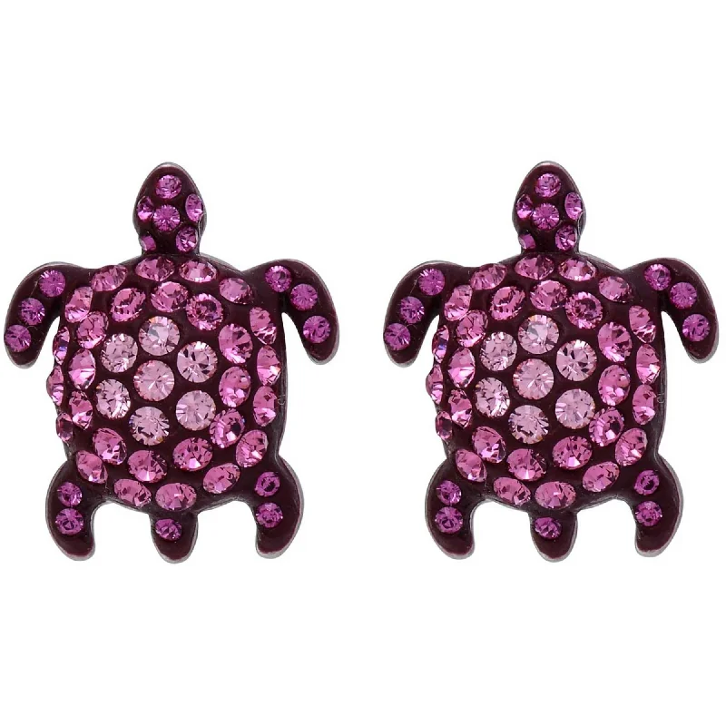 adjustable ladies earrings-Swarovski Women's Earrings - Mustique Sea Life Rhodium Plated Pink Crystal | 5524396