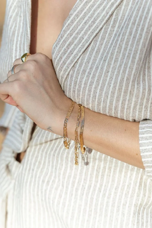 pearl ladies bracelets & bangles-Gold Mariners Chain Bracelet - Kala