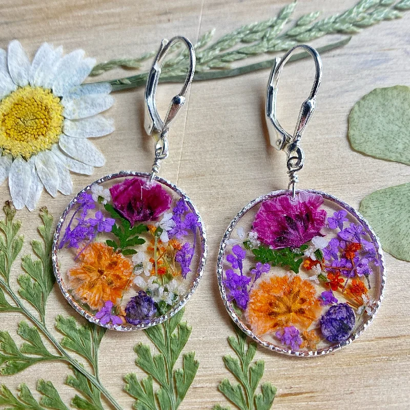 stackable layering ladies earrings-Botanical Garden Earrings - BG39