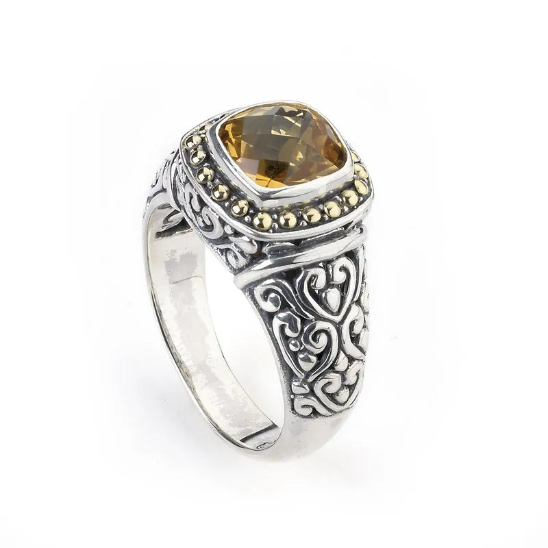 tree of life ladies ring-Zion Ring- Citrine