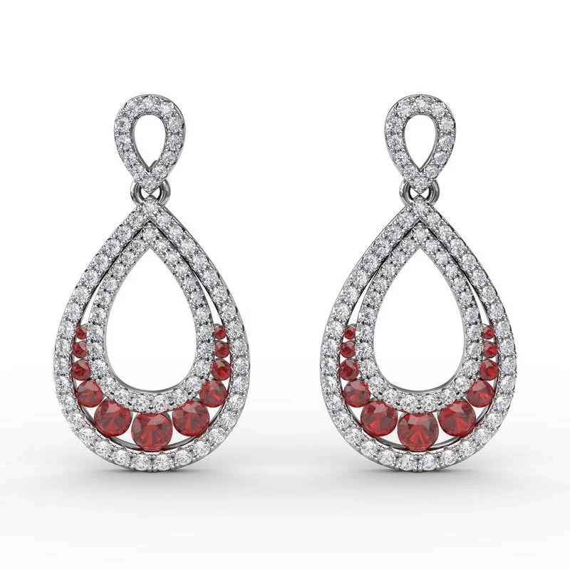 diamond ladies earrings-Bedazzled Drop Earrings ER1685R