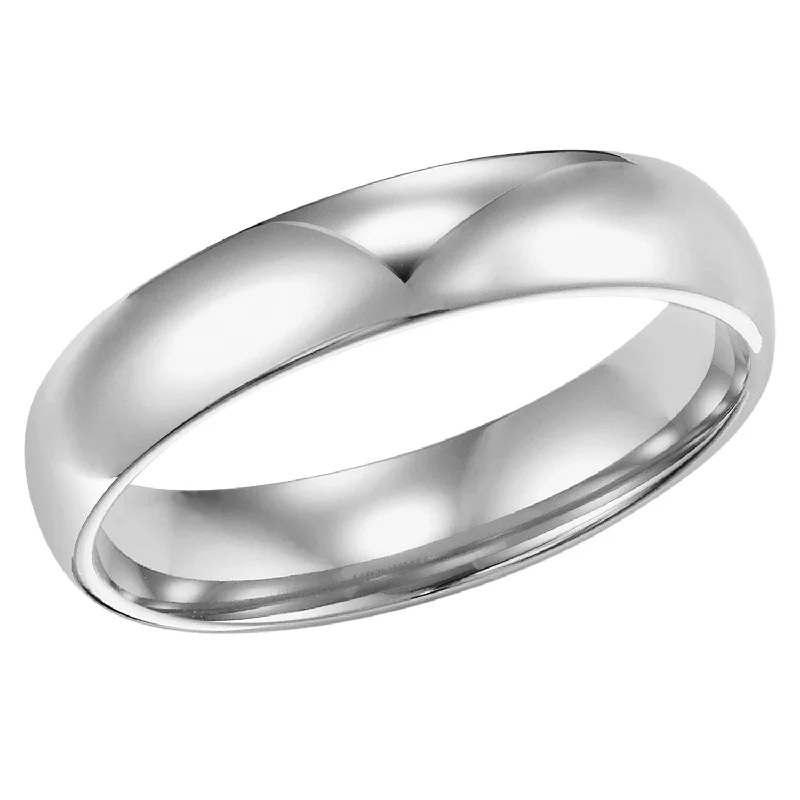 adjustable open ladies ring-4mm Comfort Fit Low Dome Wedding Band, Polished