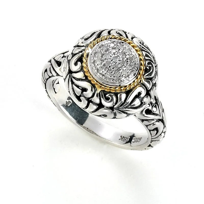 delicate thin band ladies ring-Alessandro Ring