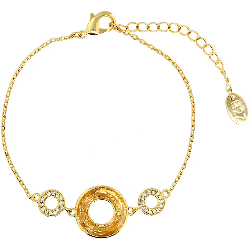 designer luxury ladies bracelets & bangles-Cosmic Gold Plated Austrian Element Bracelet