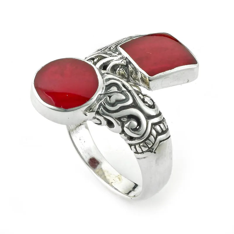 rose gold ladies ring-Taoyi Ring- Coral