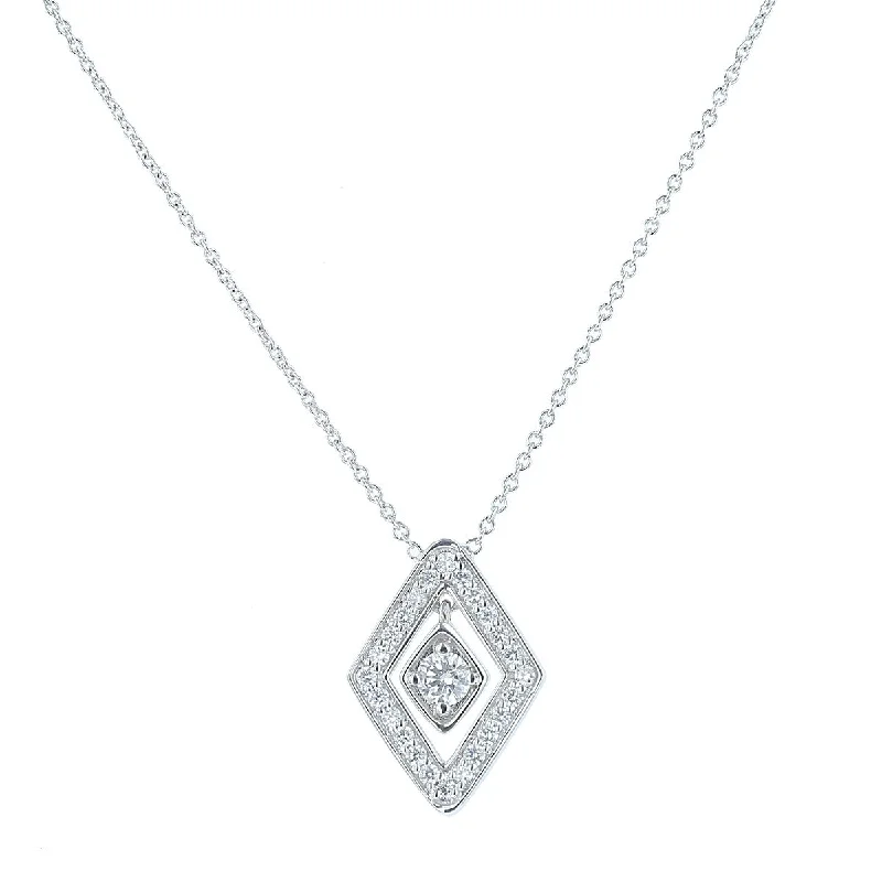 adjustable ladies necklace-Diamonte 18K Gold Diamond Necklace