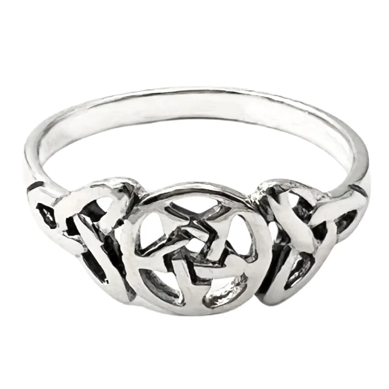 birthstone ladies ring-Sterling Silver Celtic Design Ring / SSR0091