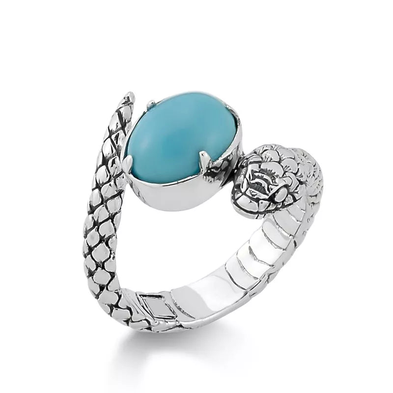 tribal engraved ladies ring-Banua Ring- Turquoise