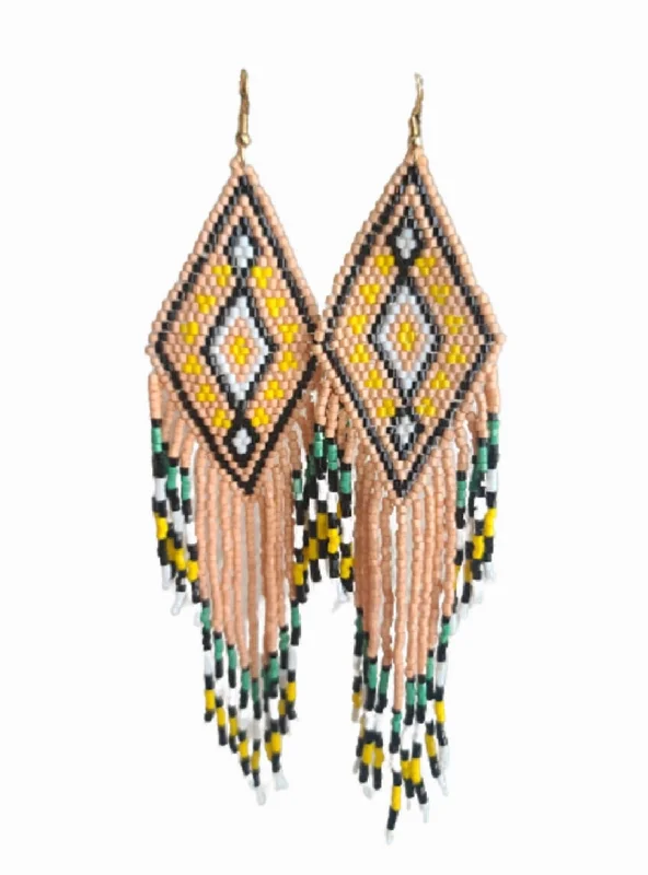 chandelier ladies earrings-SiStar Seed Bead Earrings