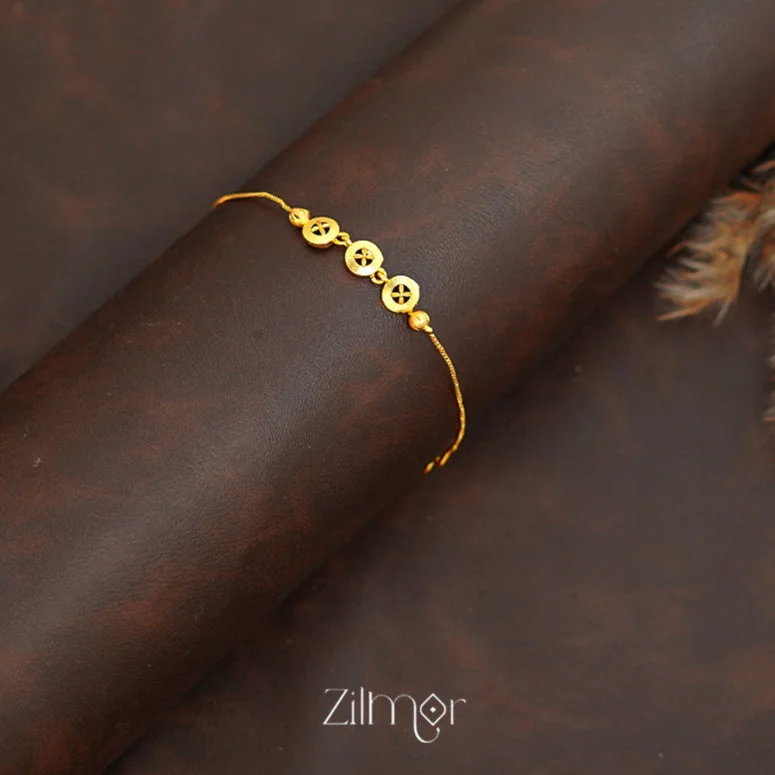 double-layer ladies bracelets & bangles-ZK1011390- Gold Toned  Bracelet