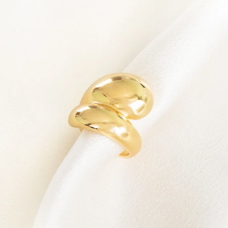 moon and star ladies ring-Spiral Statement Ring