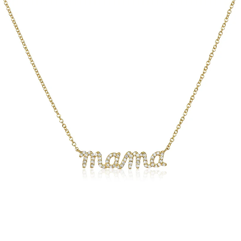 floral design ladies necklace-Diamond Mama Necklace