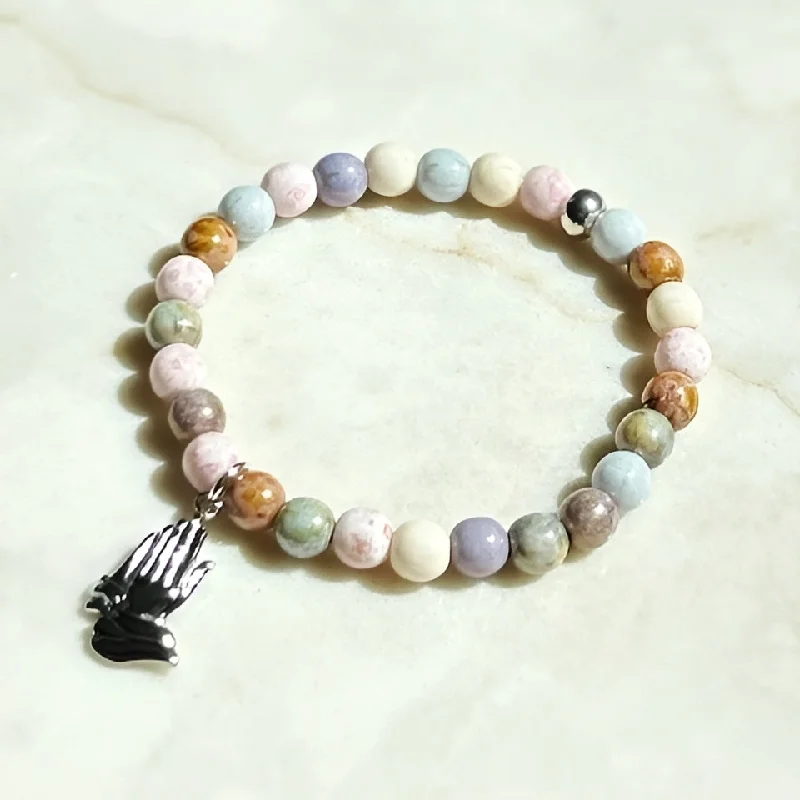 onyx stone ladies bracelets & bangles-Amen ( child bracelet)