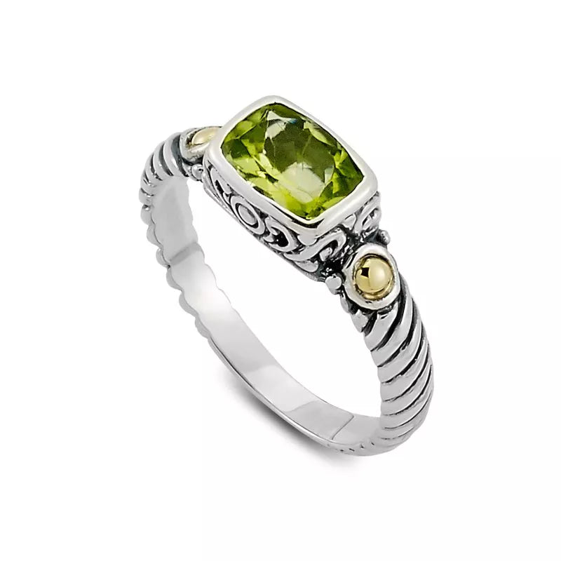 minimalist ladies ring-Gede Ring- Peridot