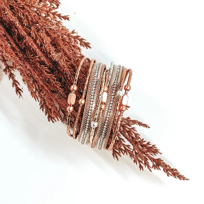 luxury designer brand ladies bracelets & bangles-Rock Star Dreams Magnetic Bracelet in Rose Gold Tone