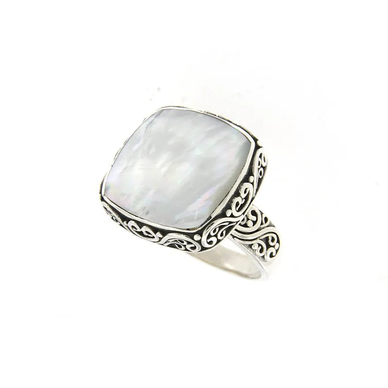 celestial-themed ladies ring-Wander Ring- Mother Of Pearl