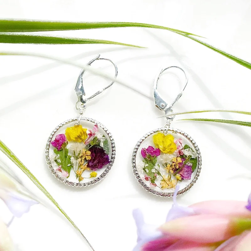 fine jewelry ladies earrings-Spring Flower Garden Earrings - BG 31