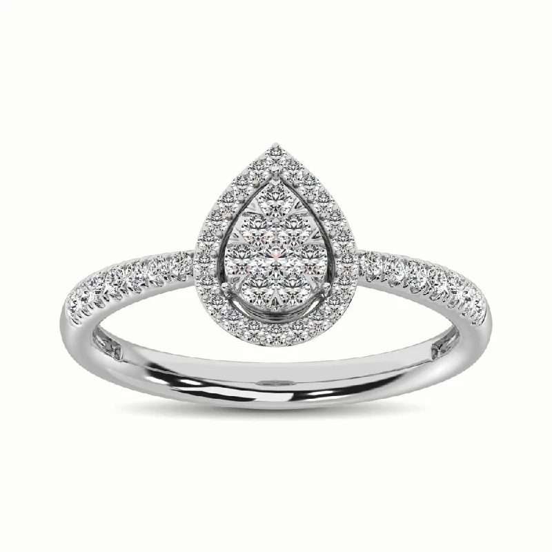 diamond ladies ring-14K White Gold 2/5 Ct.Tw. Diamond Fashion Ring