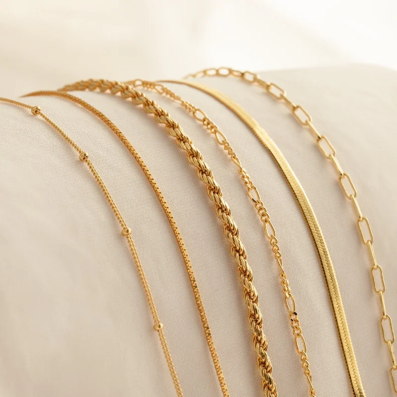 gold ladies bracelets & bangles-Essential Bracelet Chains