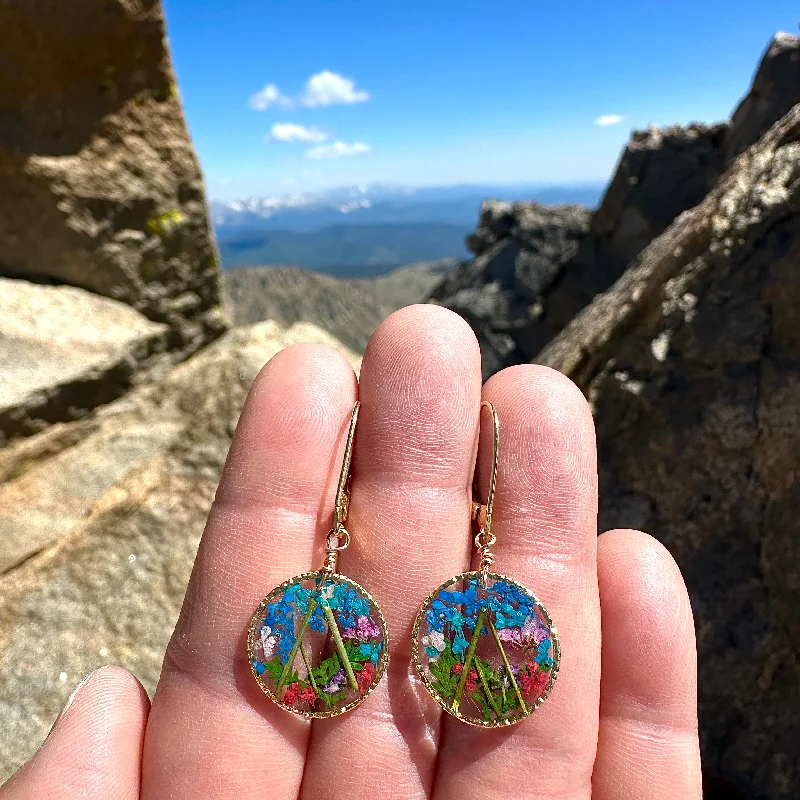 angel wings ladies earrings-Mountains and Flowers Earrings - BG 180