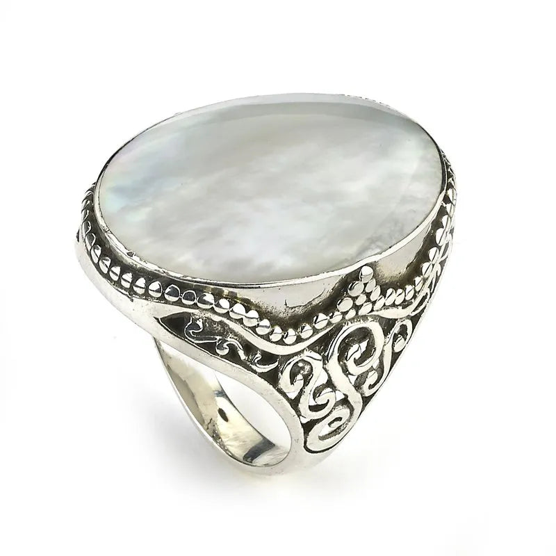 statement ladies ring-Heiress Ring- Mother Of Pearl