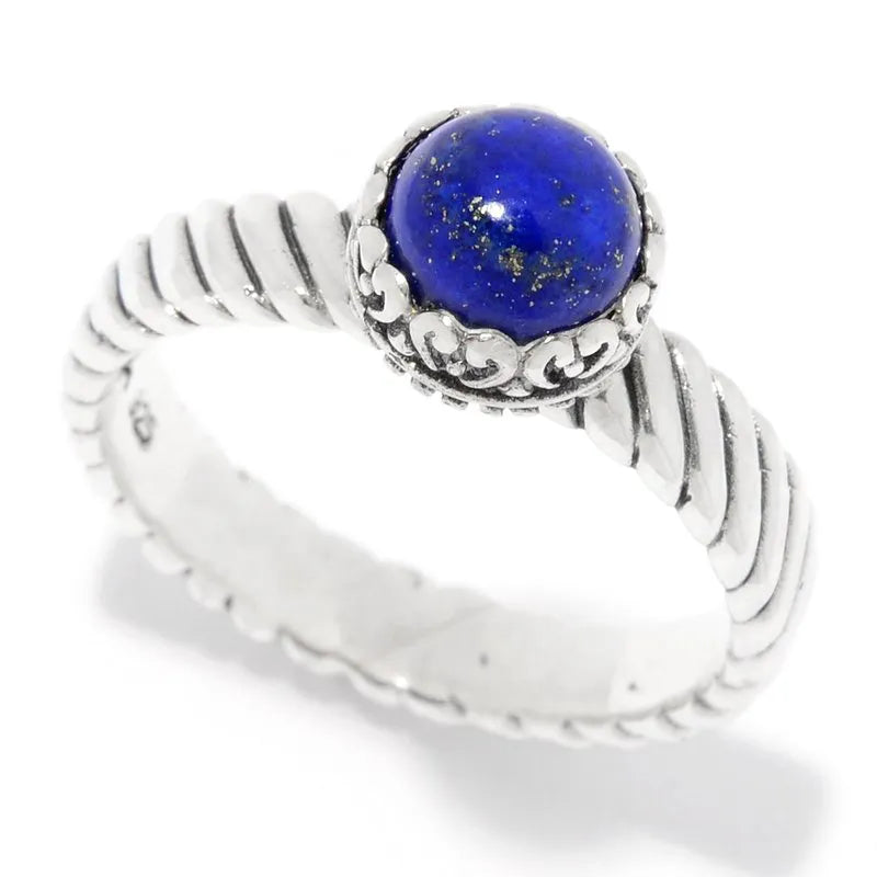 tiger eye stone ladies ring-Comet Ring- Lapis