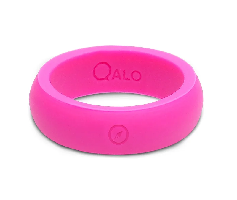 statement ladies ring-Women's Outdoors Pink Silicone Ring