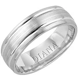 unique design ladies ring-7mm Palladium Wedding Band, Size 10