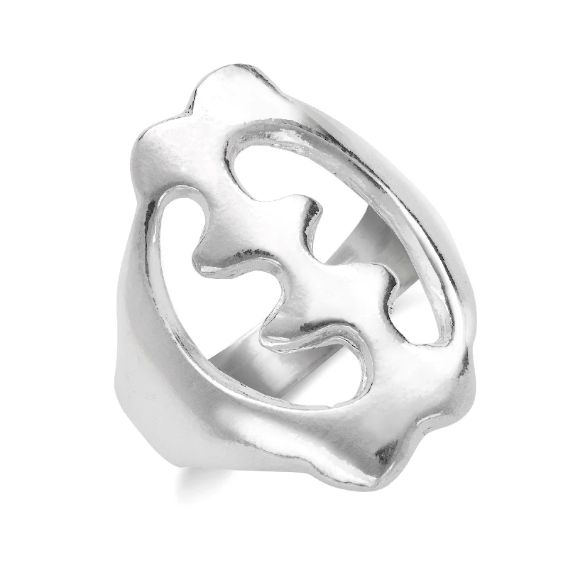 mother’s day gift ladies ring-Gye Nyame .925 Solid Sterling Silver Ring