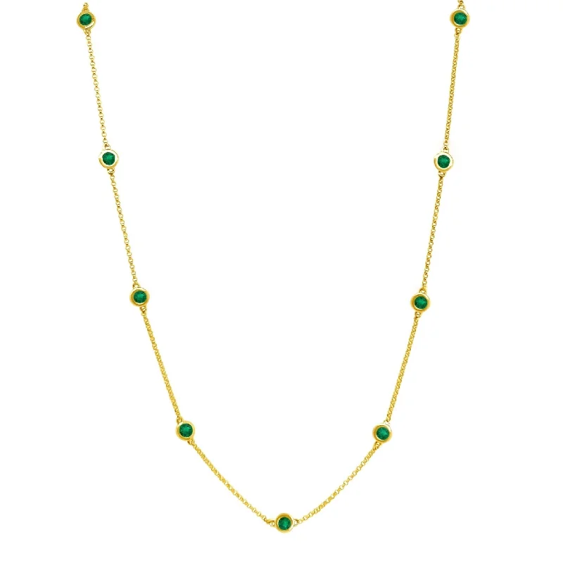 dainty chain ladies necklace-Gemstones by the Yard Necklace