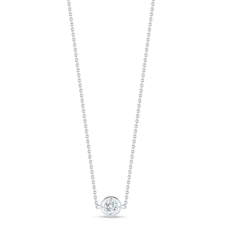 zodiac sign ladies necklace-Diamonds by the Inch Necklace with 1 Diamond Station