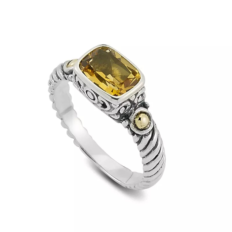 ruby ladies ring-Gede Ring- Citrine