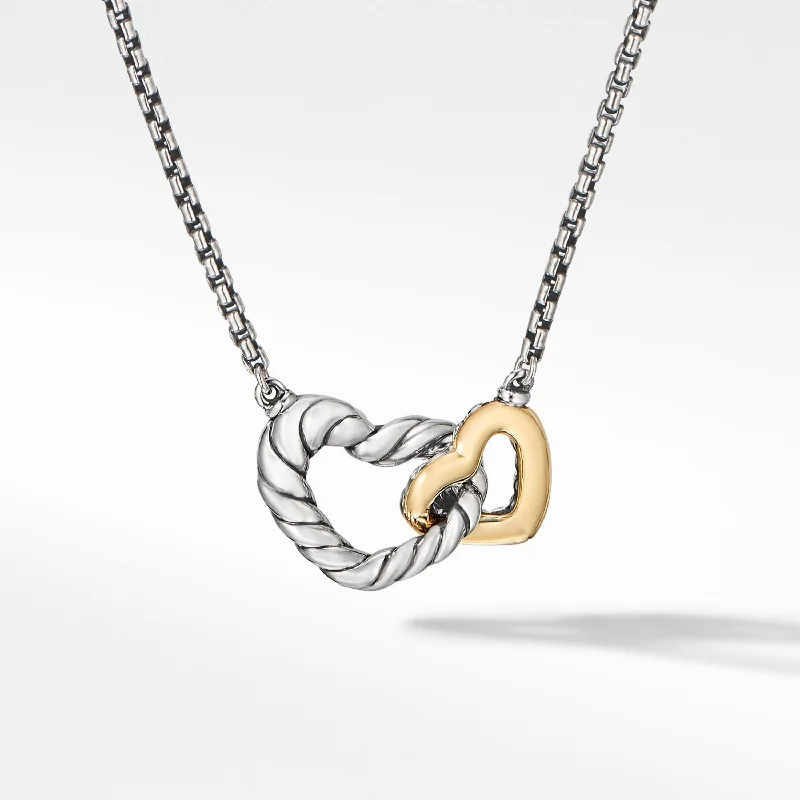 custom engraving ladies necklace-Interlocking Heart Necklace