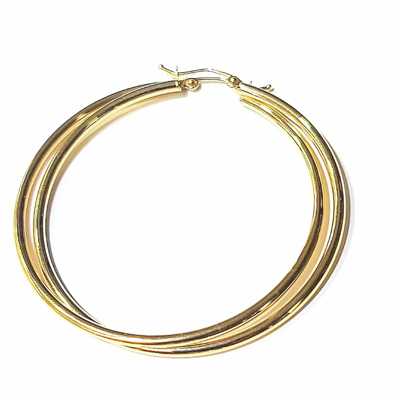 moon and star ladies earrings-Carmen 14kt Gold Hoop Earrings