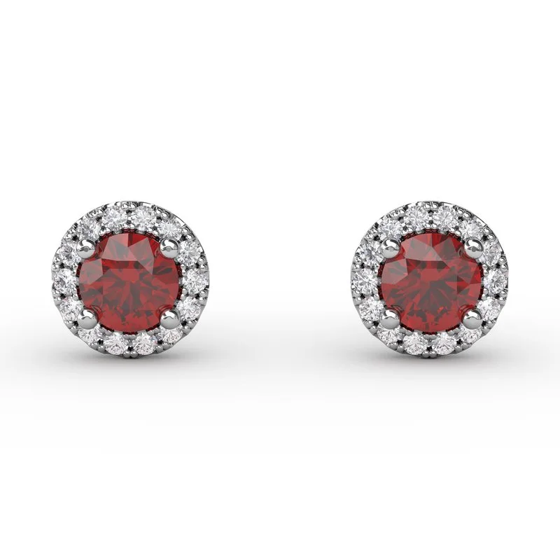 romantic love ladies earrings-Dazzling Brilliant Cut Stud Earrings ER7001R