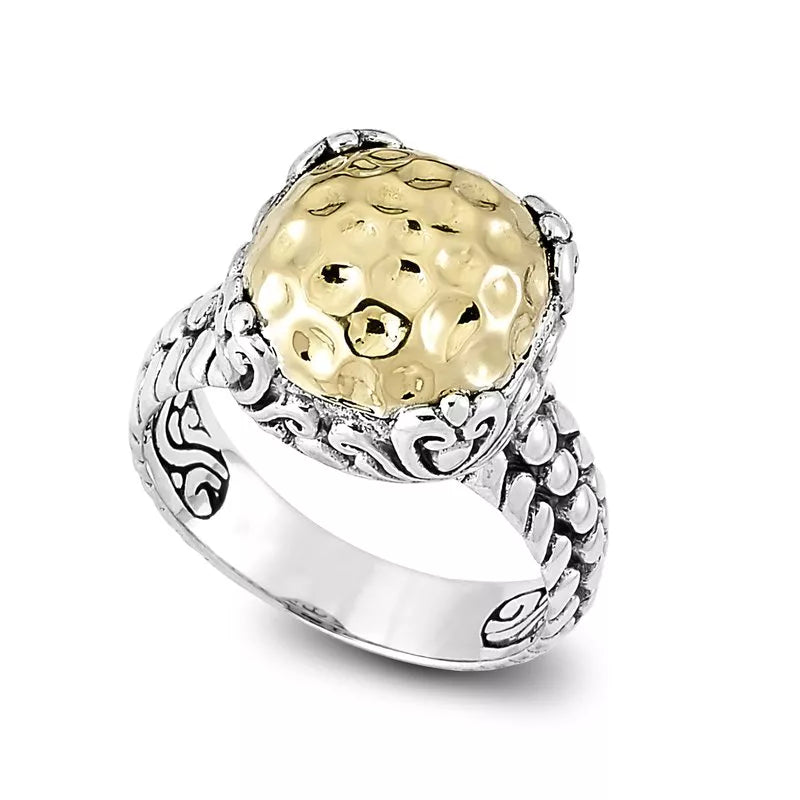 layered ladies ring-Lider Ring- Silver And Gold