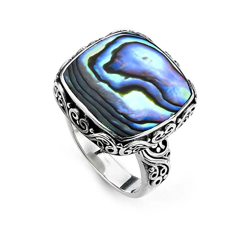 fantasy-inspired ladies ring-Wander Ring- Paua