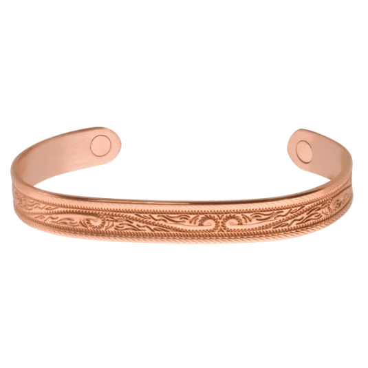 diamond heart ladies bracelets & bangles-Sabona Western Scroll Magnetic Bracelet