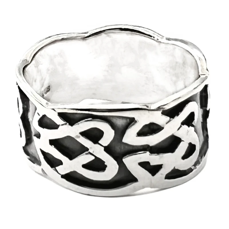 heart-shaped ladies ring-Sterling Silver Celtic Design Ring / SSR0097