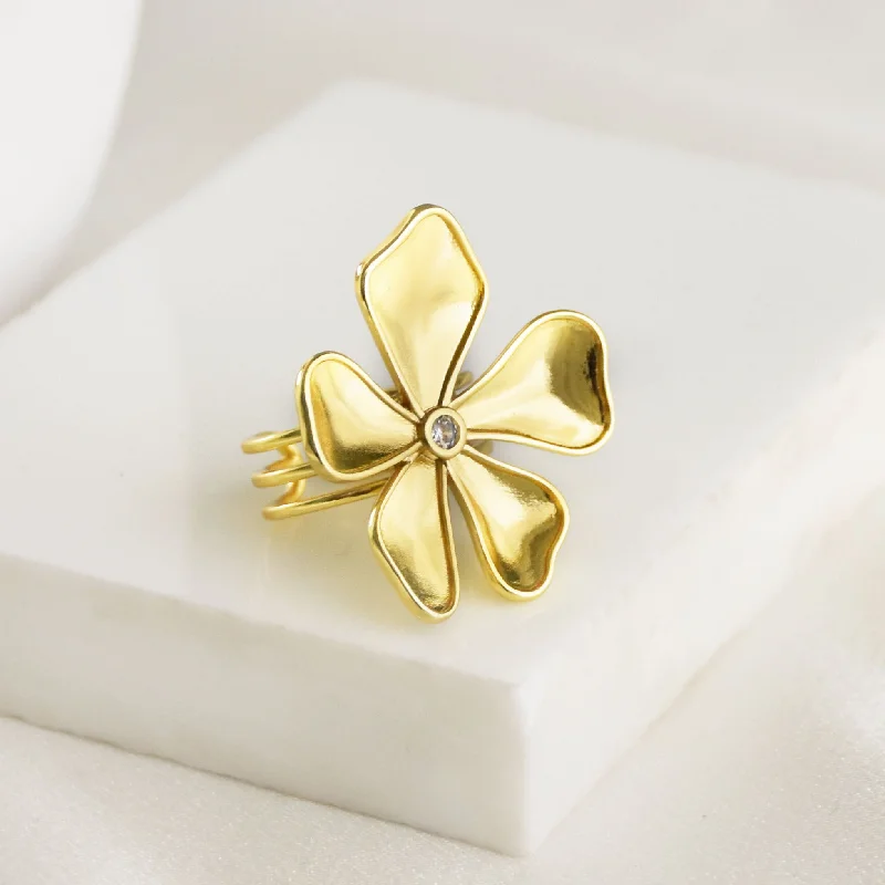 classic wedding ladies ring-Wild Flower Ring