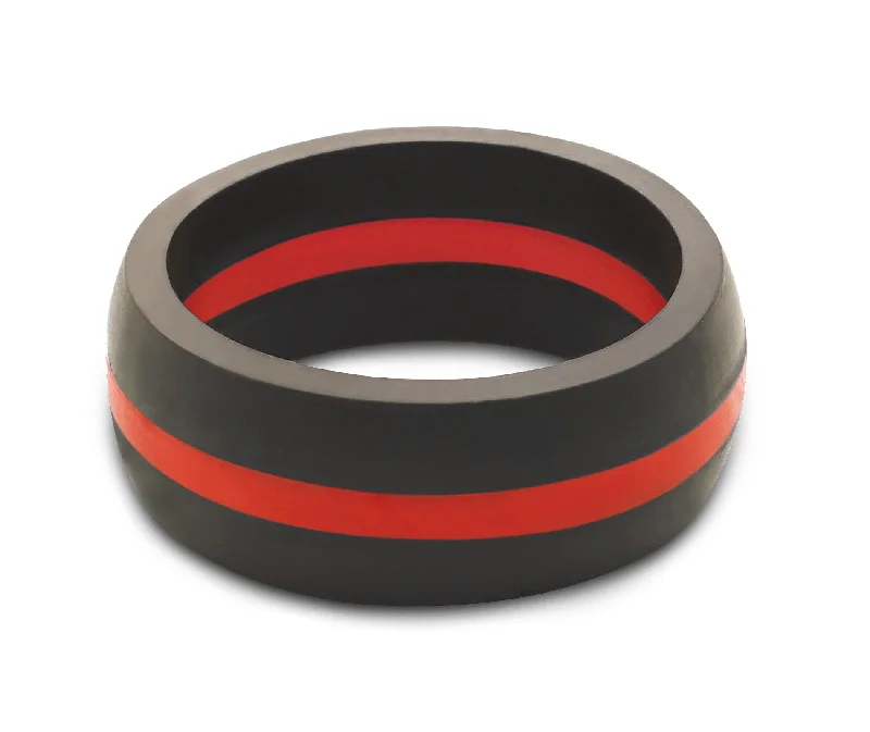 elegant ladies ring-Men's Thin Line Red