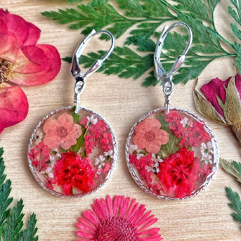 vintage-inspired ladies earrings-Botanical Garden Earrings - BG44