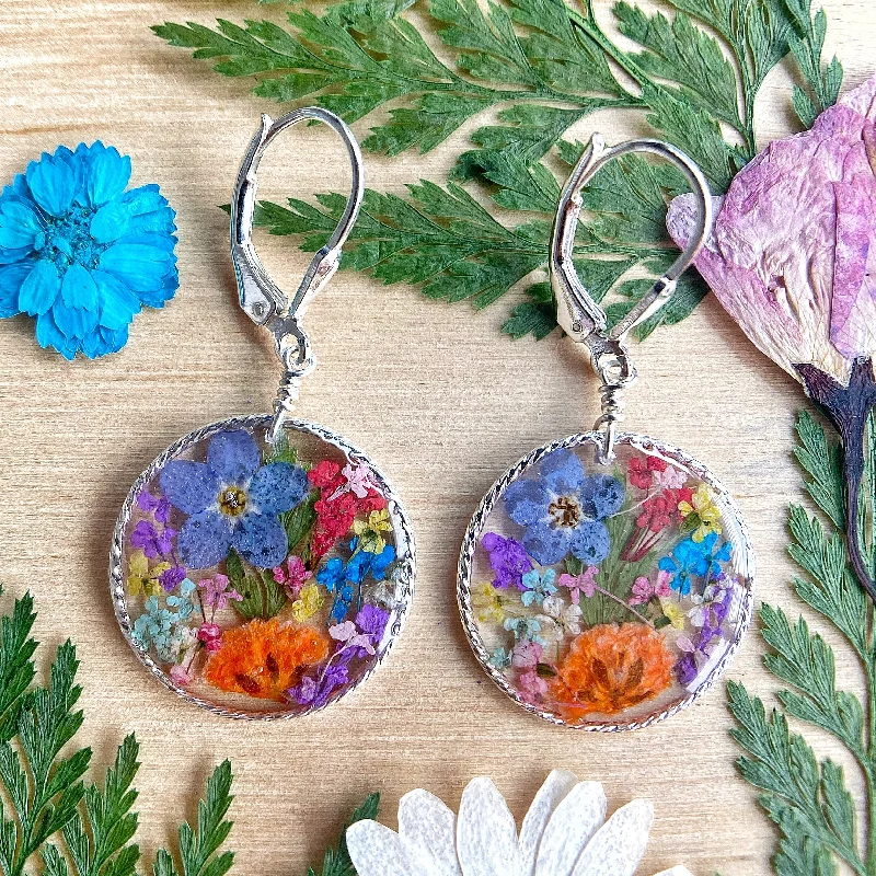 double-layer ladies earrings-Botanical Garden Earrings - BG43