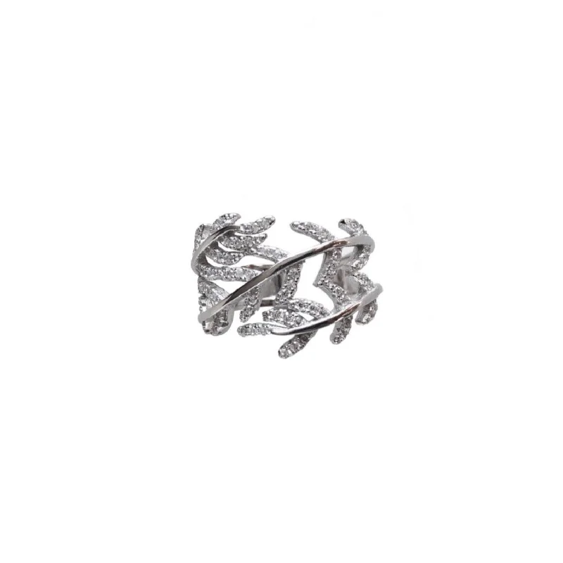 engraved ladies ring-Vine Leaves Ring